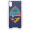 Guam Flag Dark Wood iPhone XS Clear Case