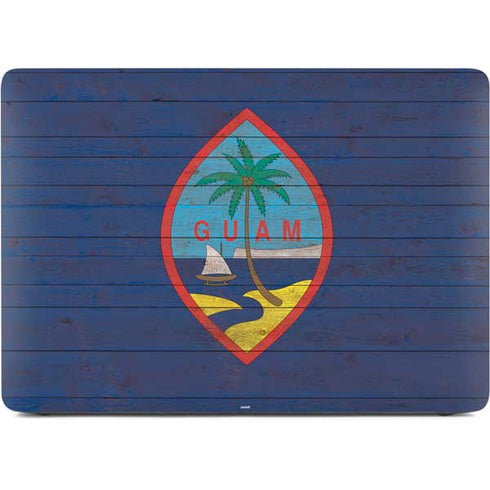Guam Flag Dark Wood Apple MacBook Air Skin