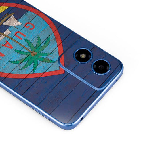 Guam Flag Dark Wood Moto G Play 4G (2024) Skin