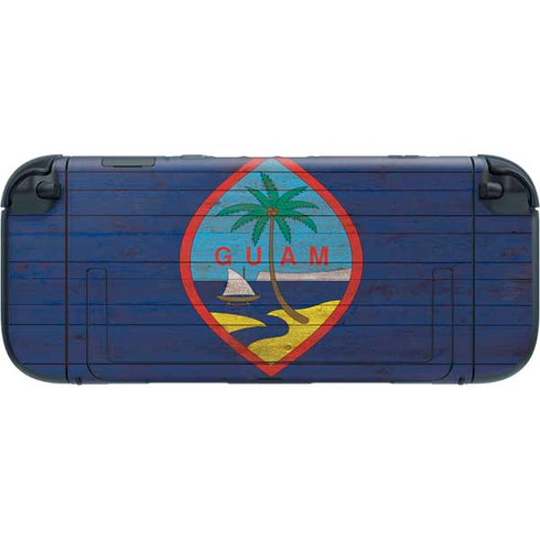 Guam Flag Dark Wood Nintendo Switch 2 (2025) with Joy-Con Skin