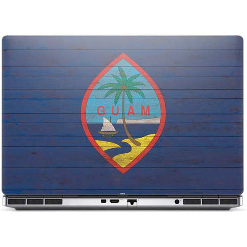 Guam Flag Dark Wood Dell Precision Skin