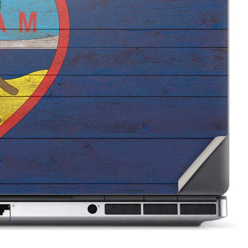 Guam Flag Dark Wood Dell Precision Skin