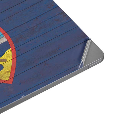 Guam Flag Dark Wood Laptop Skins