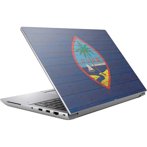 Guam Flag Dark Wood HP ZBook Fury 16 G10 Skin