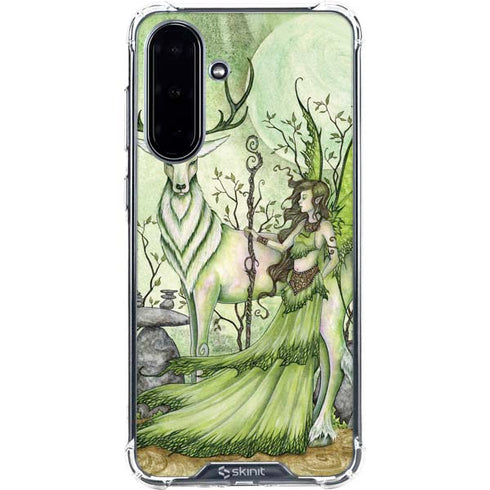 Guardian Fairy and Stag by Amy Brown Galaxy A36 5G Clear Case