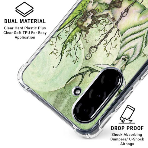 Guardian Fairy and Stag by Amy Brown Galaxy A36 5G Clear Case