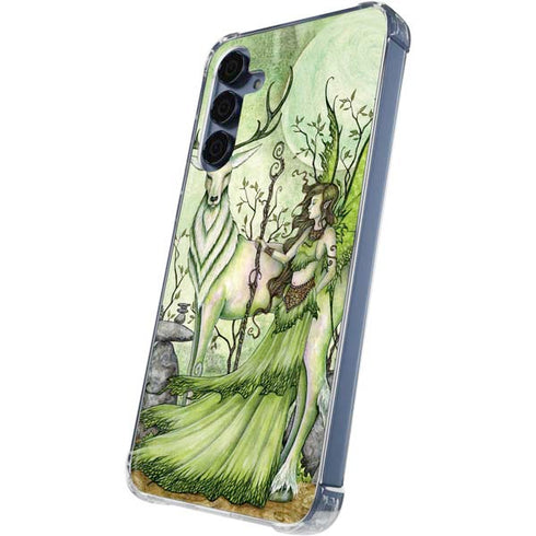Guardian Fairy and Stag by Amy Brown Galaxy A55 5G Clear Case