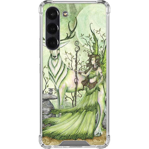 Guardian Fairy and Stag by Amy Brown Galaxy S24 FE Clear Case