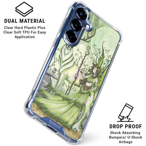 Guardian Fairy and Stag by Amy Brown Galaxy S25 Plus Clear Case