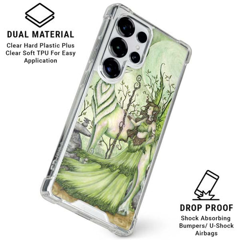 Guardian Fairy and Stag by Amy Brown Galaxy S25 Ultra Clear Case