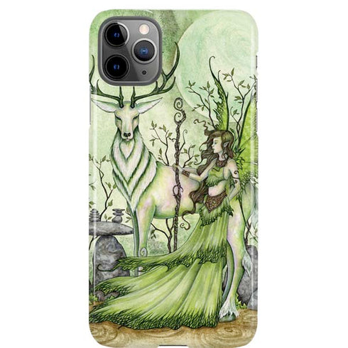 Guardian Fairy and Stag by Amy Brown iPhone Cases