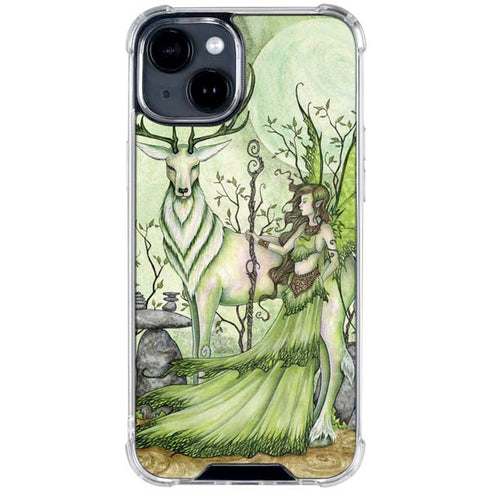 Guardian Fairy and Stag by Amy Brown iPhone 15 Clear Case