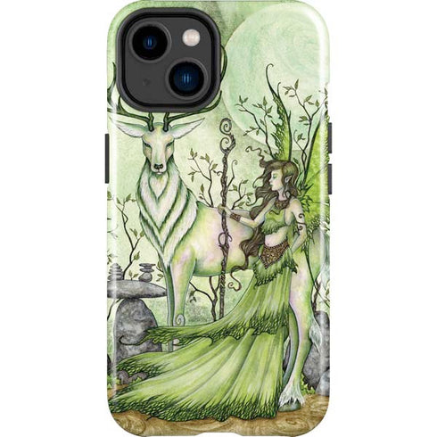 Guardian Fairy and Stag by Amy Brown iPhone 15 Impact Case
