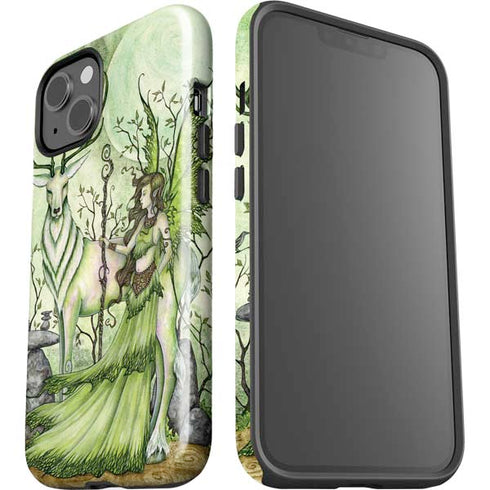 Guardian Fairy and Stag by Amy Brown iPhone 15 Impact Case