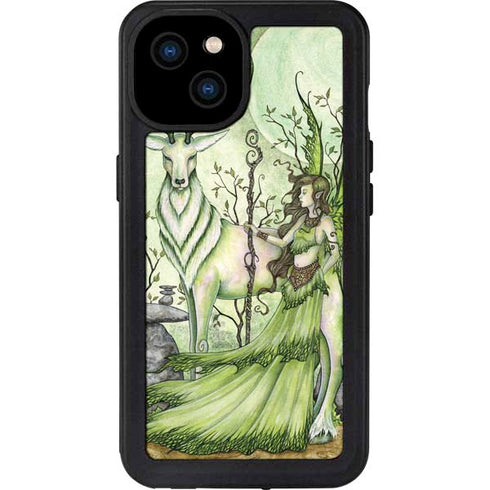 Guardian Fairy and Stag by Amy Brown iPhone 15 Plus Waterproof Case