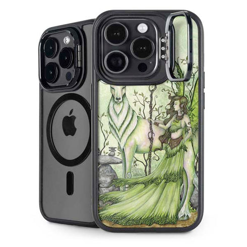 Guardian Fairy and Stag by Amy Brown iPhone 15 Pro Kickstand Case