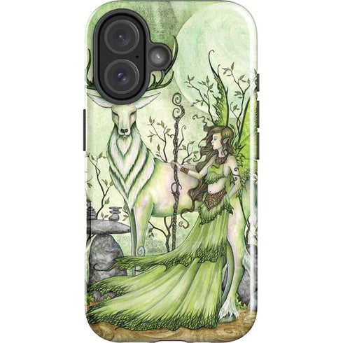 Guardian Fairy and Stag by Amy Brown iPhone 16 Plus Impact Case
