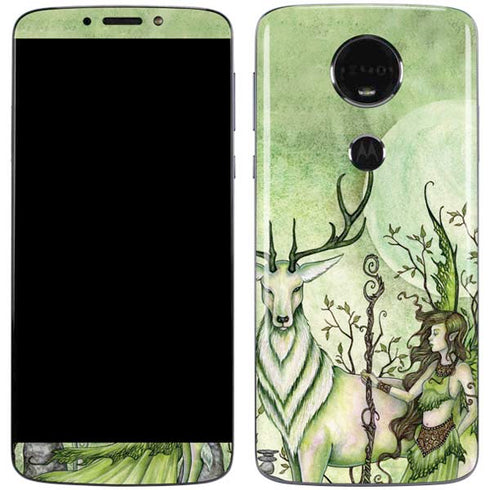 Guardian Fairy and Stag by Amy Brown Moto E5 Plus Skin