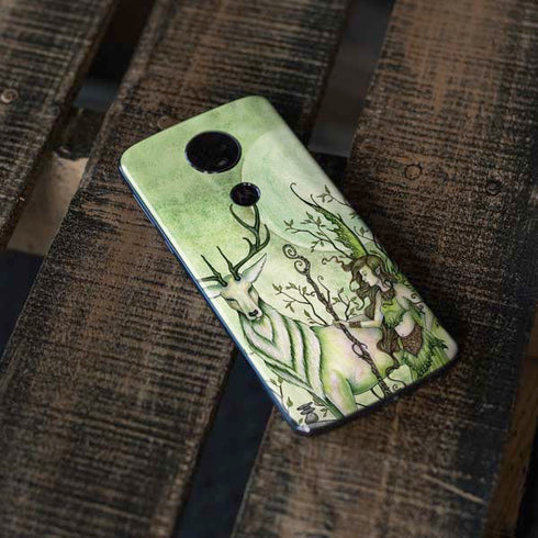 Guardian Fairy and Stag by Amy Brown Moto E5 Plus Skin