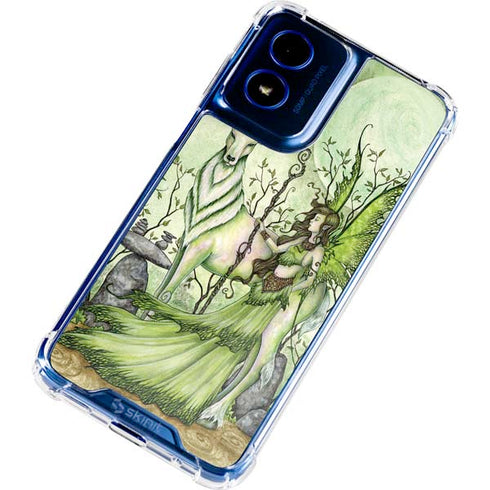 Guardian Fairy and Stag by Amy Brown Moto G 5G (2024) Clear Case