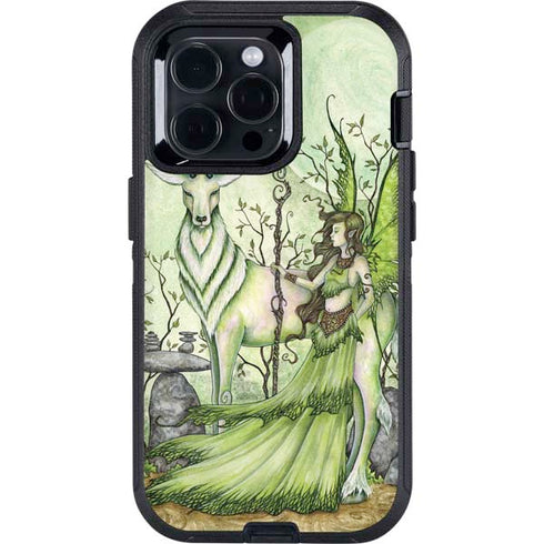 Guardian Fairy and Stag by Amy Brown Otterbox Defender iPhone Skin