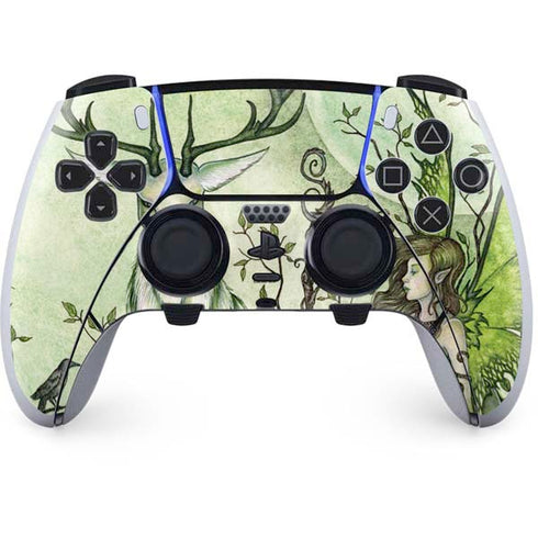Amy Brown Guardian Fairy and Stag PS5 DualSense Edge Pro Controller Skin