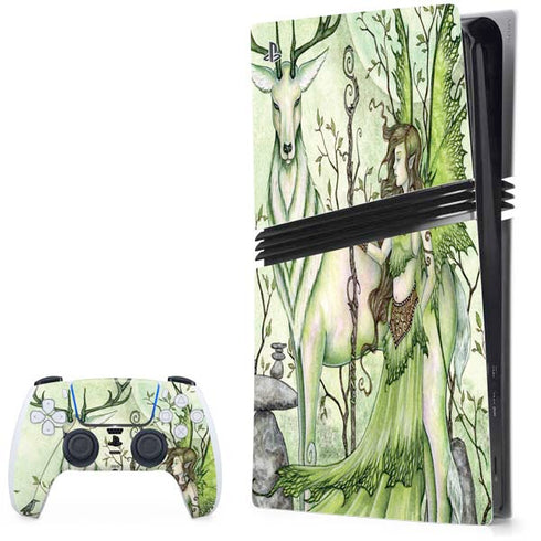 Guardian Fairy and Stag by Amy Brown PS5 Pro Bundle Skin