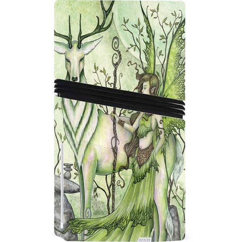 Guardian Fairy and Stag by Amy Brown PS5 Pro Disk Console Skin