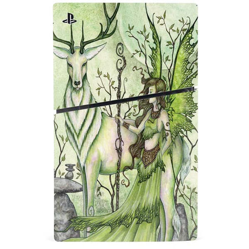 Guardian Fairy and Stag by Amy Brown PS5 Slim Digital Edition Console Skin