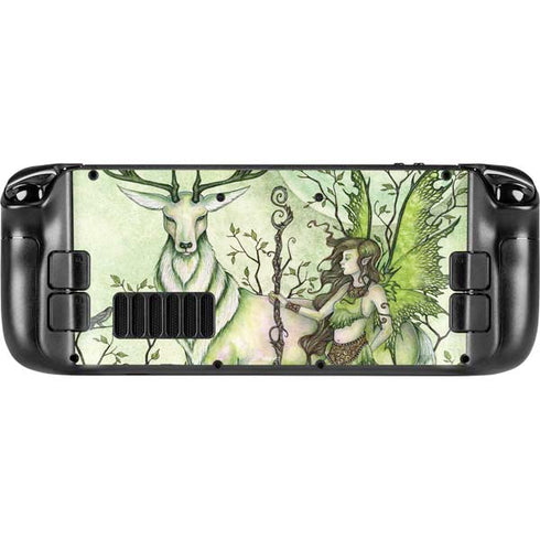 Amy Brown Guardian Fairy and Stag Steam Deck Handheld Gaming Computer Skin