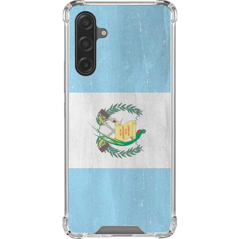 Guatemala Flag Distressed Galaxy A17 Clear Case