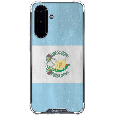 Guatemala Flag Distressed Galaxy A36 5G Clear Case