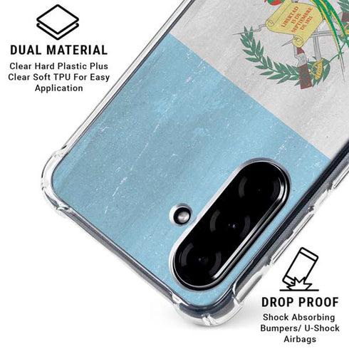 Guatemala Flag Distressed Galaxy A36 5G Clear Case