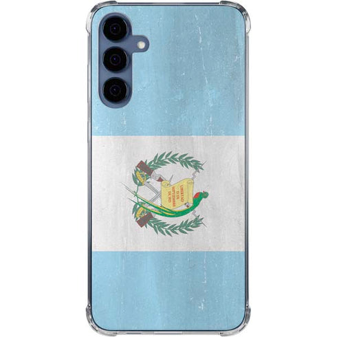 Guatemala Flag Distressed Galaxy A55 5G Clear Case