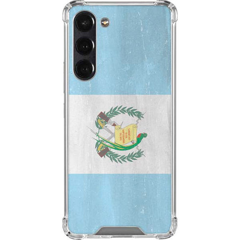 Guatemala Flag Distressed Galaxy S24 FE Clear Case