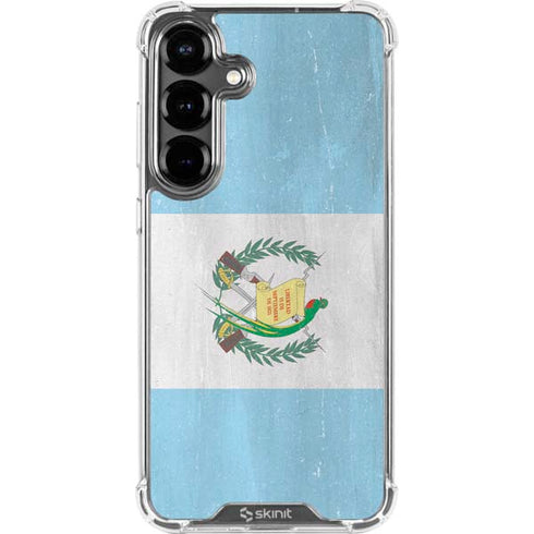 Guatemala Flag Distressed Galaxy S26 Plus Clear Case