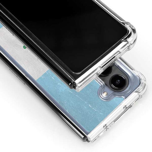 Guatemala Flag Distressed Galaxy Z Fold5 5G Clear Case