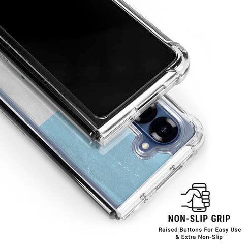 Guatemala Flag Distressed Galaxy Z Fold6 Clear Case