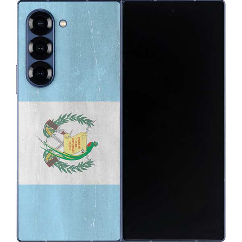 Guatemala Flag Distressed Galaxy Z Fold6 Skin
