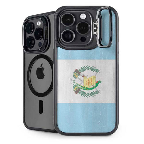 Guatemala Flag Distressed iPhone 13 Pro Max Kickstand Case