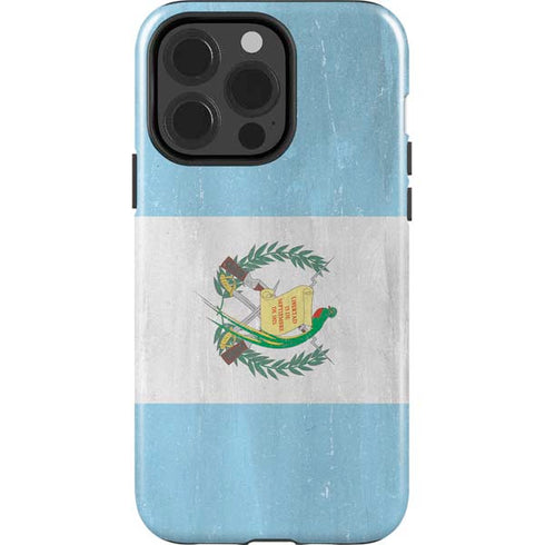 Guatemala Flag Distressed iPhone 15 Pro Impact Case