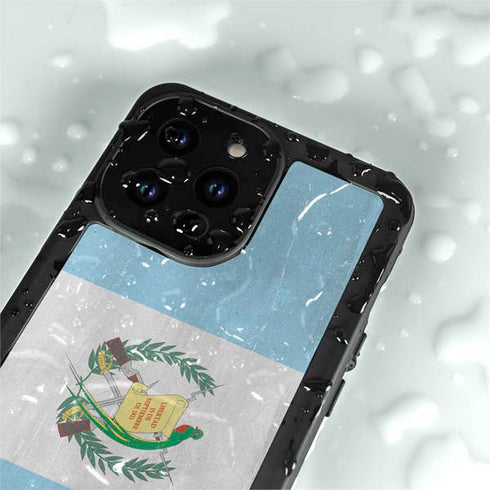 Guatemala Flag Distressed iPhone 15 Pro Waterproof Case