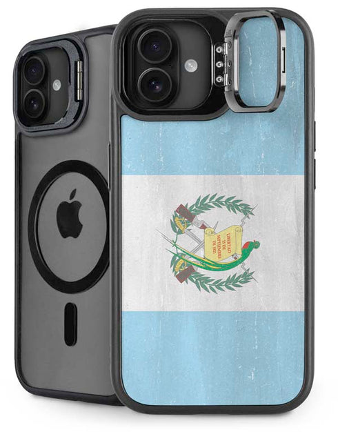 Guatemala Flag Distressed iPhone 16 Kickstand Case