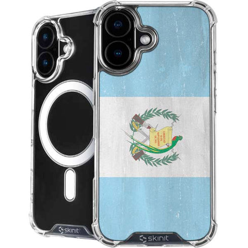 Guatemala Flag Distressed iPhone 16 MagSafe Case