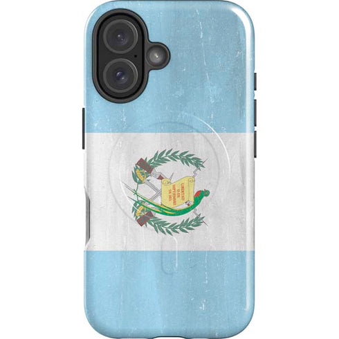 Guatemala Flag Distressed iPhone 16 Magsafe Impact Case