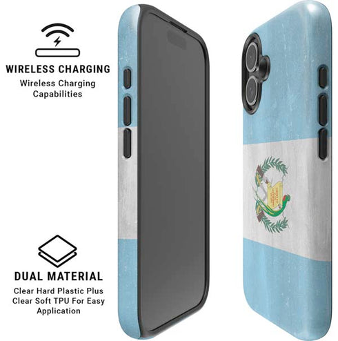 Guatemala Flag Distressed iPhone 16 Magsafe Impact Case