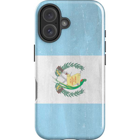 Guatemala Flag Distressed iPhone 16 Plus Impact Case