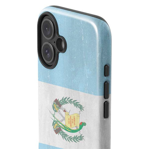 Guatemala Flag Distressed iPhone 16 Plus Impact Case