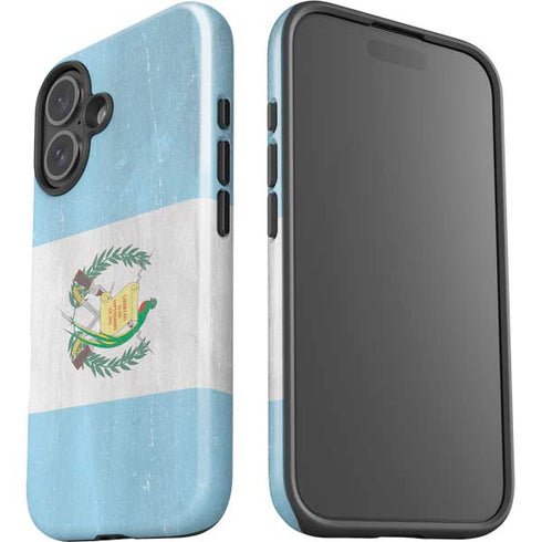 Guatemala Flag Distressed iPhone 16 Plus Impact Case
