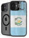 Guatemala Flag Distressed iPhone 16 Plus Kickstand Case